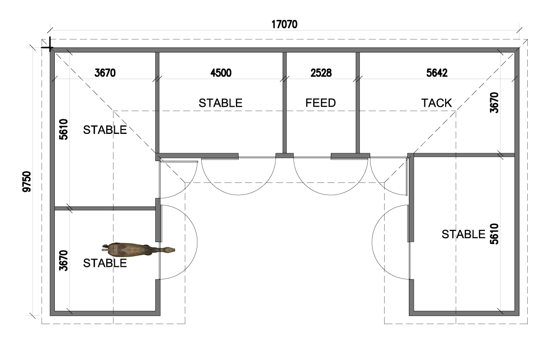 U-shaped House Floor Plans