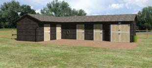 Suffolk - with doors (3 Stables)